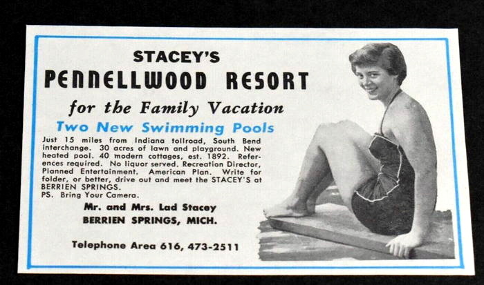 Pennellwood Resort - 1960S Print Ad (newer photo)